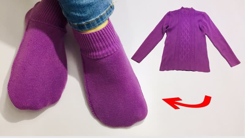 10 minutes making गर म ऊन म ज बन ए प र न कपड स winter socks boots