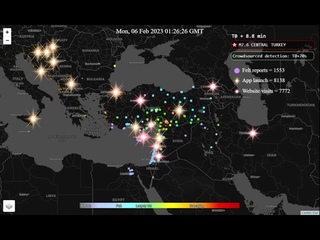 How was LastQuake used in the aftermath of the 6-02-2023 M7.8 earthquake in Turkey and Syria?