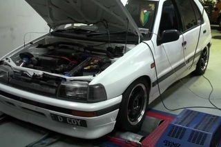 Daihatsu Charade GTti CB70 1L Turbo Dyno Run [HD] - LOUD EXHAUST Cover your ears!