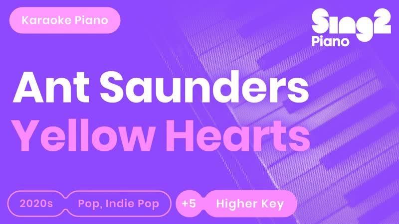 Yellow Hearts Ant Saunders ( Higher Key) Karaoke