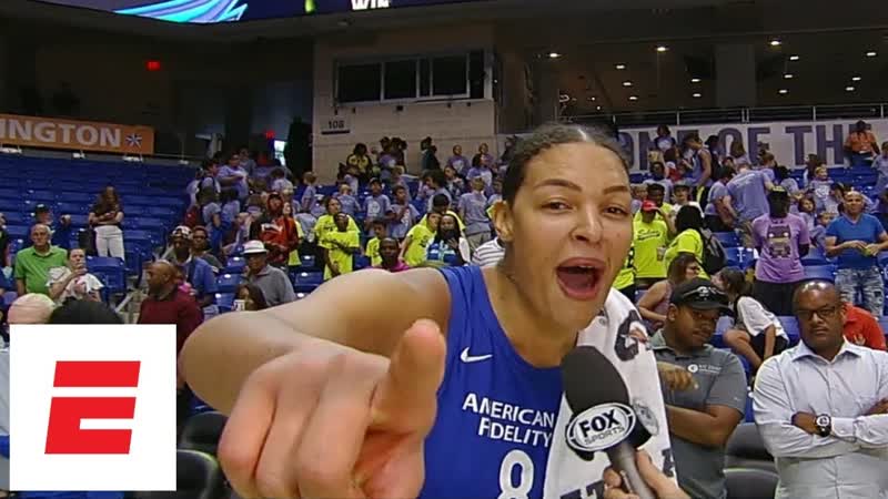 Liz Cambage sets WNBA record with 53 point game highlights, interview ,