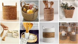 أفكار 💡عندك خيوط او قماش اصنعي ديكورات و منظمات لبيتك بأقل تكلفة #handmade #diy#craft#ideas #home