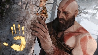 Кратос рубит дерево помеченное ладонью Фэй | God of War | #Shorts