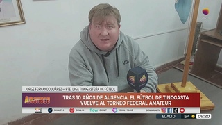 El ftbol de Tinogasta regresa al Torneo Federal Amateur tras 10 aos de ausencia