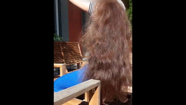 knee length hair in the sun