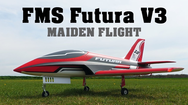 FMS Futura V3, EDF RC aircraft, MAIDEN FLIGHT, 4 K,