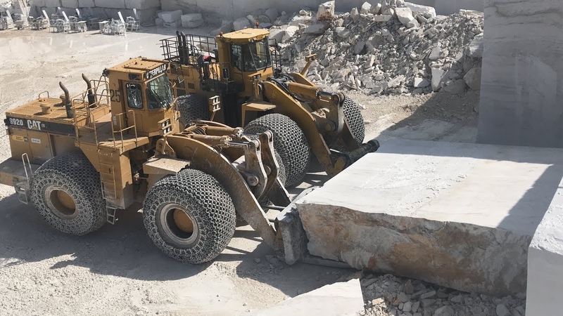 Huge Wheel Loaders Working In the Biggest Marble Quarry In Europe Birros