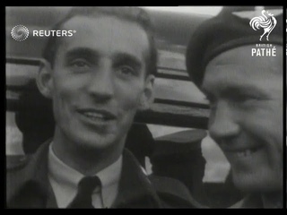Lady Mountbatten welcomes wounded veterans (1948)