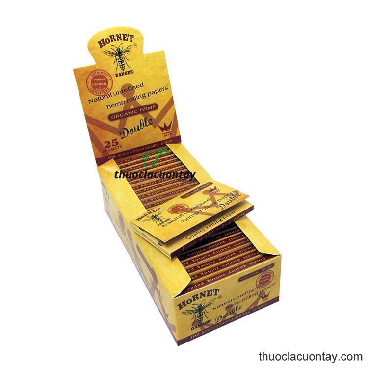 Giấy cuốn thuốc lá Hornet Organic Hemp Brown 70mm Double
