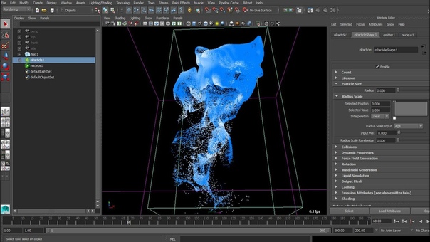 Maya Tutorial Ink FX: Advecting Particles w,