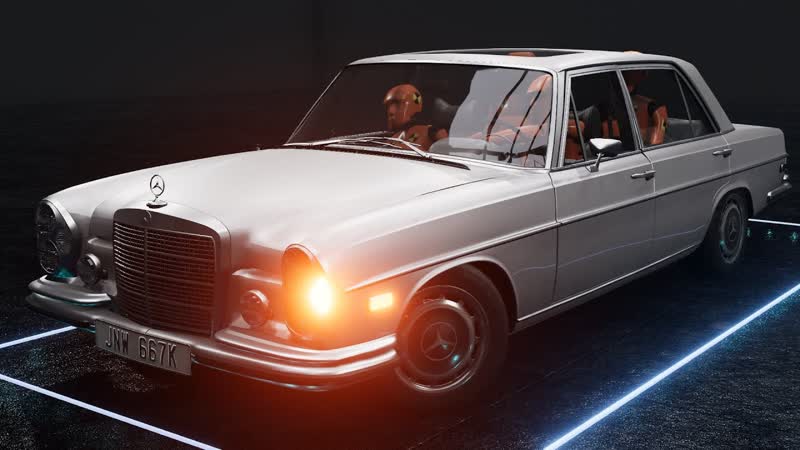MERCEDES BENZ 300 SEL: Необычный краш тест с манекенами