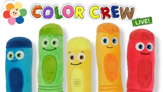 Learn Colors for Babies w Color Crew Live | Coloring w Giant Crayons | Learning Videos for Toddlers
