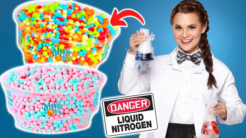 HOW TO MAKE DIPPIN DOTS WITH LIQUID NITROGEN NERDY