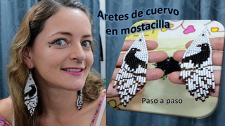 Como hacer aritos de cuervo en mostacilla (Paso a Paso) Aniara Sanarte