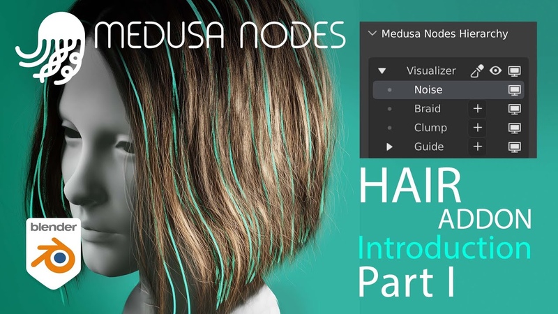 Medusa Nodes Procedural Hair System for Blender Tutorial Introduction Part