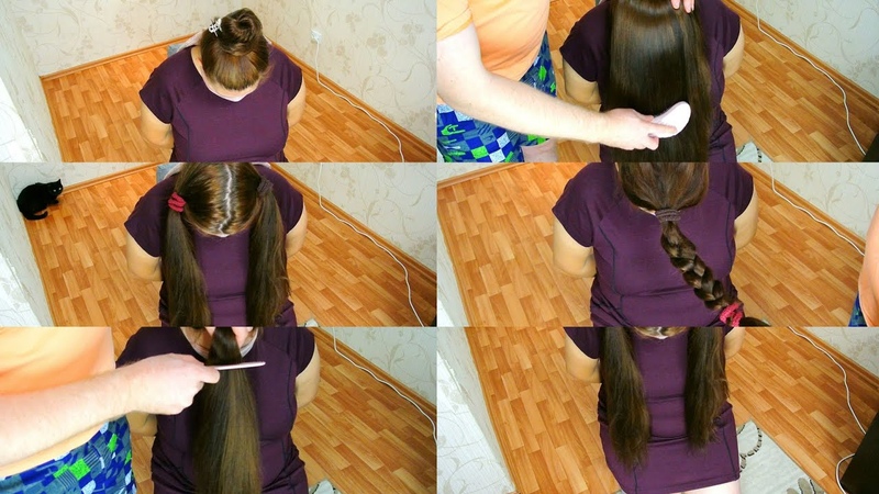 Beginner Rapunzel. Forced hair play with long hair